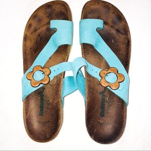 Bionatura leather thong boho Shoes made in Italy